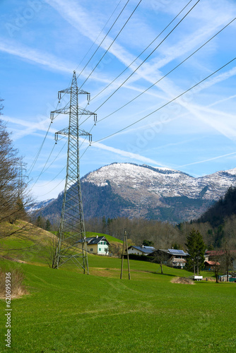 Alpine Mountain Village with Electricity Supply