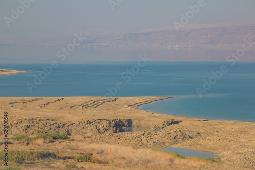Obraz na płótnie Dead Sea and mountains in Jericho, Palestine w salonie