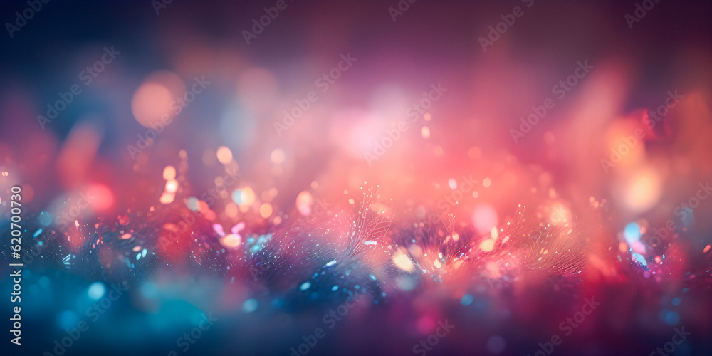 particles lights motion bohek tranquil waves soft focus background for presentation and wallpaper, vibrant colors with copyspace