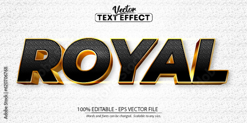 Royal text, shiny gold style editable text effect