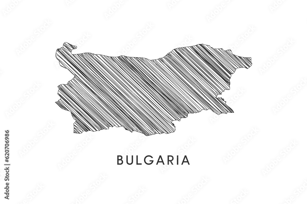 hand drawn scribble Bulgaria map line style illustration design, Bulgaria hand drawn black sketch scribble design illustration hand drawn scribble Bulgaria map line style illustration design, Bulgaria hand drawn black sketch scribble design illustration