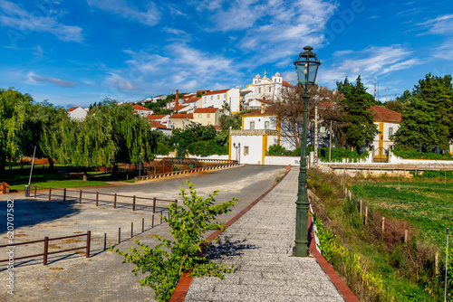 Portuguese traditional houses in the village of Arripiado - Chamusca, located in the margins of the Tagus River, near the Almourol castle photo