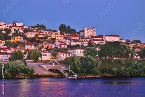 Panoramic view of the portuguese village of Arripiado in the margins of the Tagus river. Village in the region of Chamusca - Portugal photo