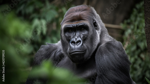 gorilla portrait closeup