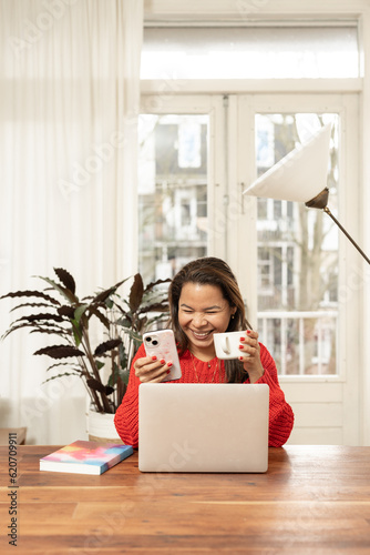 Woman Working At Home photo