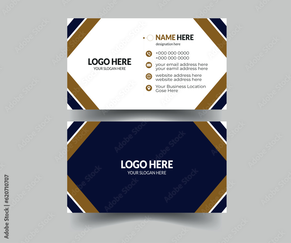 Fototapeta premium Business card clean style modern Creative template