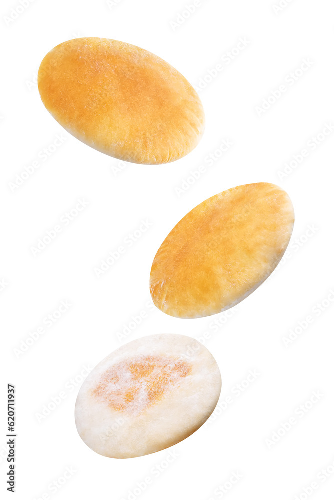 Pita bread on a white isolated background Pita bread on a white isolated background