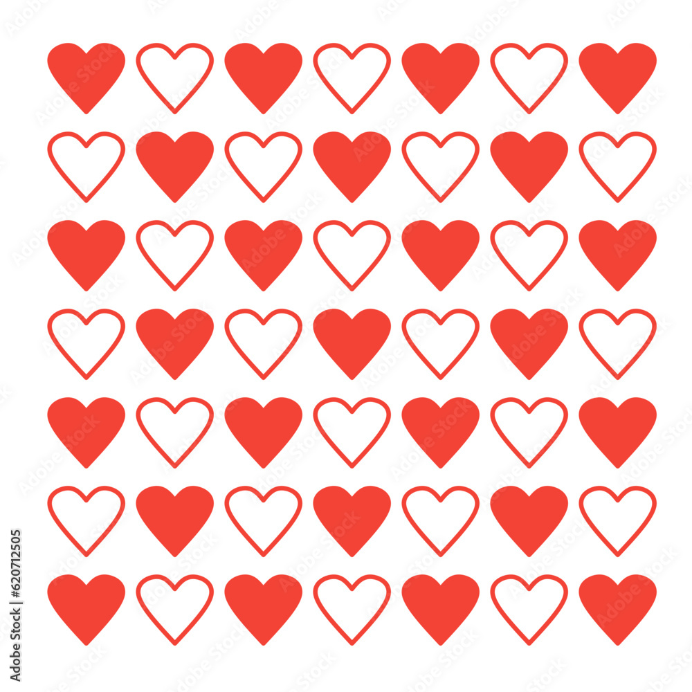 seamless pattern with hearts shape or love sign background and texture 