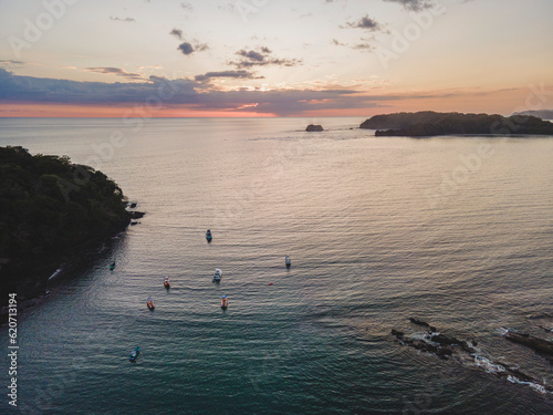 Aerial drone shot of Carrillo Beach  photo