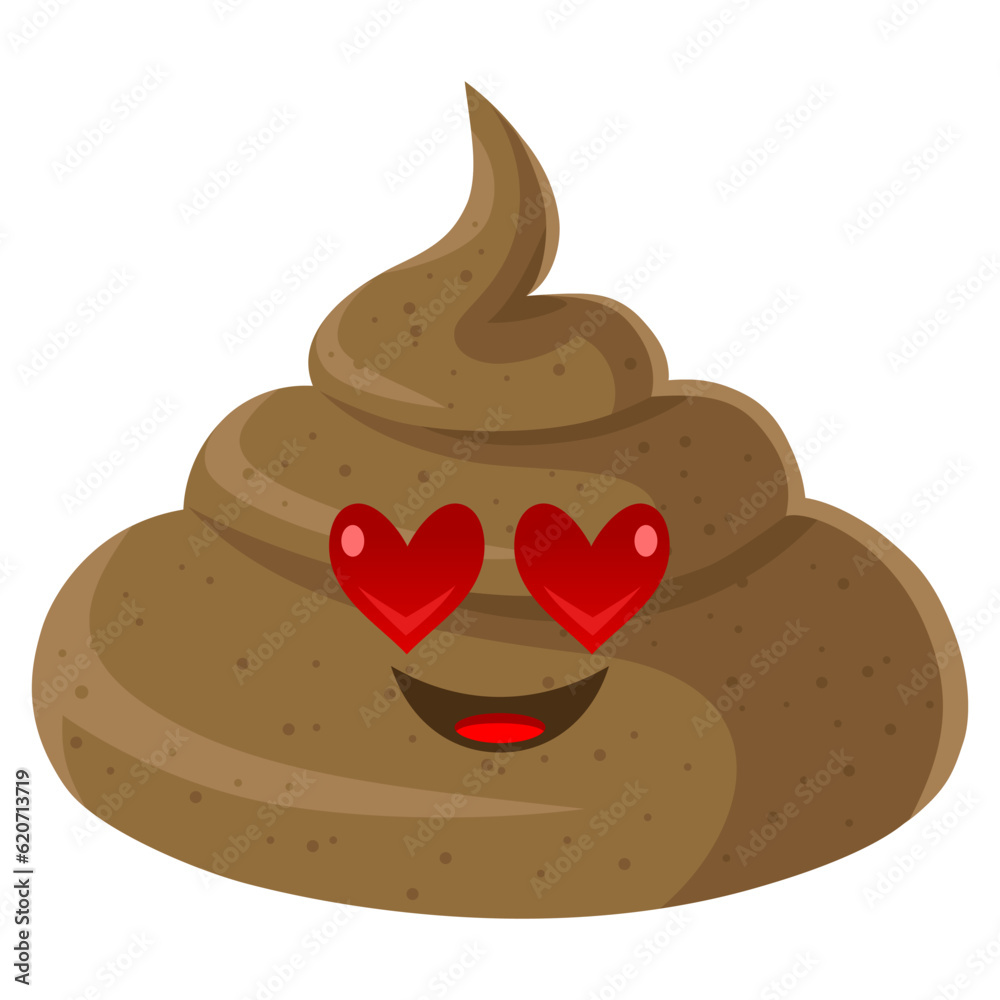 Poop in Love Crush Smile Smiley Cartoon Design Illustration Vector Poop in Love Crush Smile Smiley Cartoon Design Illustration Vector
