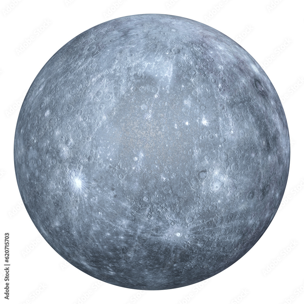 3D Realistic Mercury Planet Illustration White Background 3D Realistic Mercury Planet Illustration White Background
