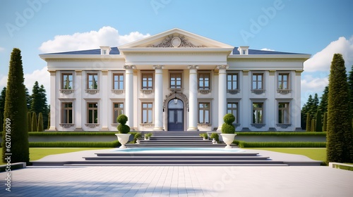 Two floor luxury house concept neoclassic style