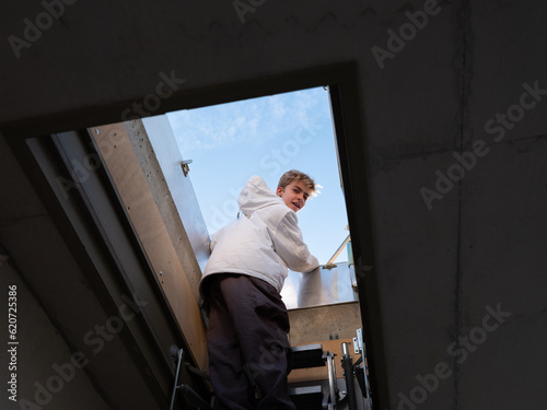 Climbing into the light.