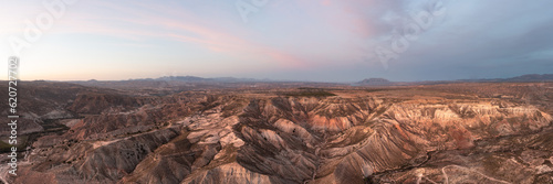 Gorafe desert Aerial Los Colorados Canyons Granada Spain photo