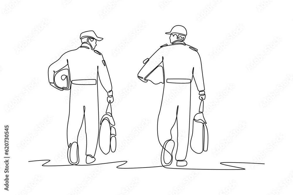 Single one line drawing Army, Air Force and Navy. Military concept. Continuous line draw design graphic vector illustration. Single one line drawing Army, Air Force and Navy. Military concept. Continuous line draw design graphic vector illustration.