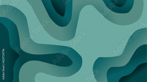 blue background papper cut. Design layout for business presentation Ideal for wallpaper, background, interior paintings, posters, covers or banners