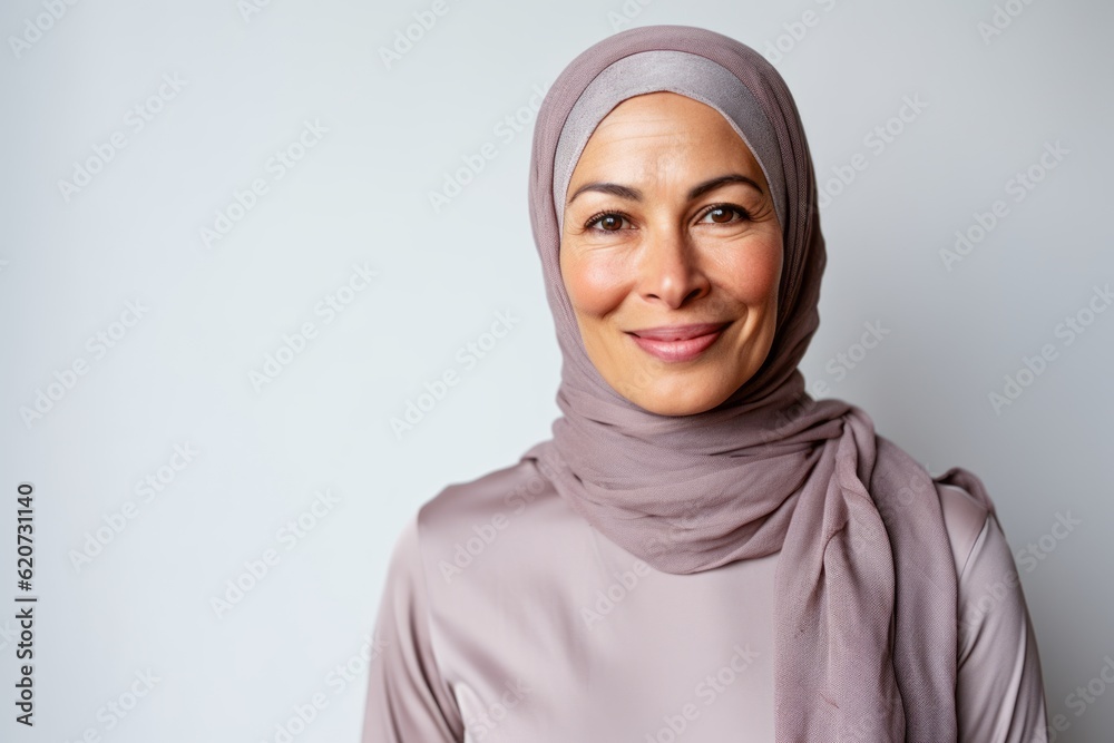 Portrait of beautiful muslim woman in hijab smiling at camera. Portrait of beautiful muslim woman in hijab smiling at camera.