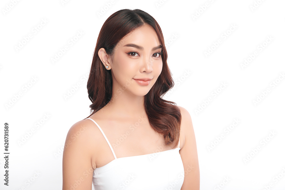 Beautiful young asian woman with clean fresh skin on white background, Face care, Facial treatment, Cosmetology, beauty and spa, Asian women portrait. Beautiful young asian woman with clean fresh skin on white background, Face care, Facial treatment, Cosmetology, beauty and spa, Asian women portrait.