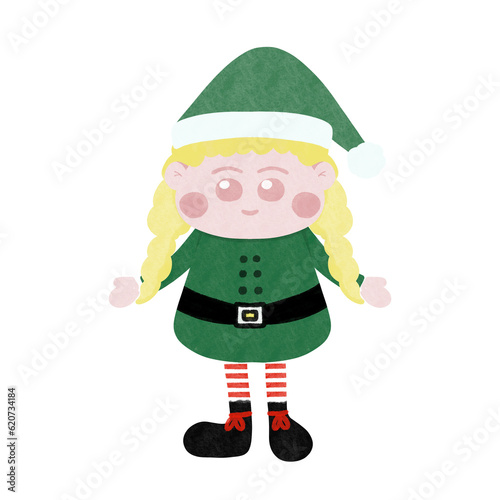 Elf girl Christmas season 