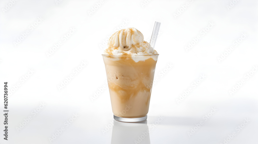 delicious ice latte with white background delicious ice latte with white background