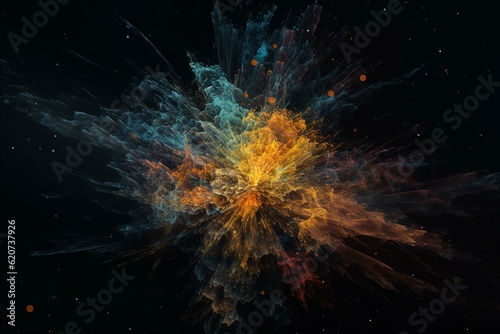 Abstract representation of the cosmos. Generative AI © Bobby