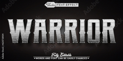 Dark Warrior Vector Editable Text Effect Template