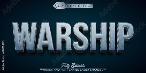 Gray Old Warship Editable Text Effect Template