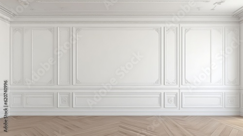 An empty room with white walls and wood floors