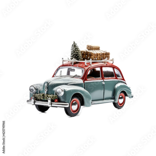 Car decorations , Christmas themed, isolated on transparent background, PNG