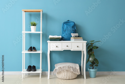 Table with stylish school u...