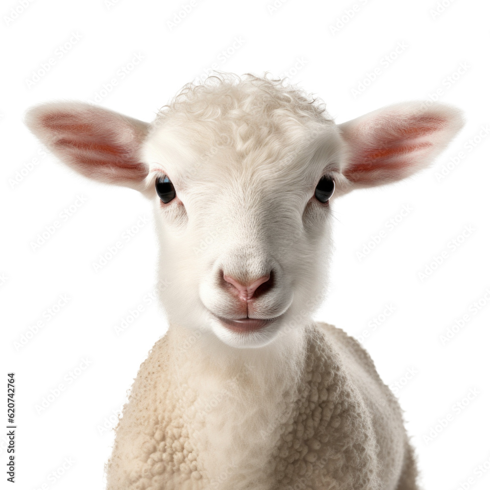 Lamb Face Shot Isolated on Transparent Background - Generative AI
Lamb Face Shot Isolated on Transparent Background - Generative AI