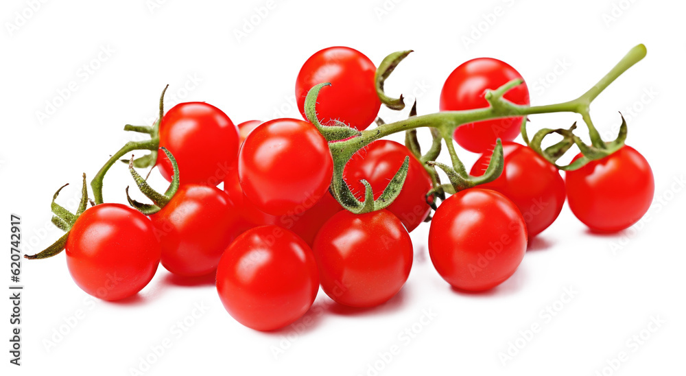 Cherry Tomatoes Isolated on Transparent Background - Generative AI
