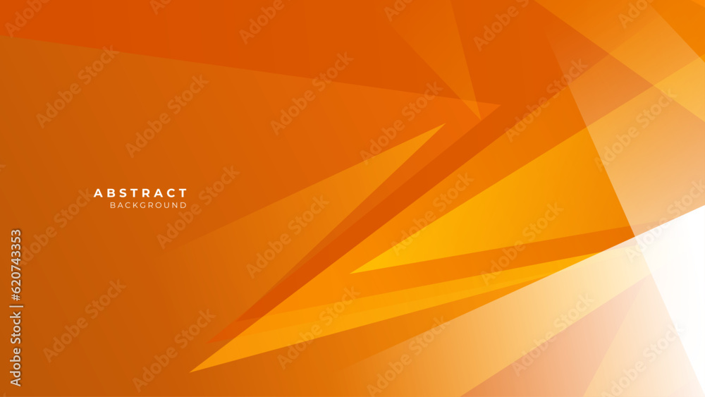 Orange geometric shapes abstract modern technology background design.
