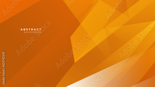 Abstract orange background with 3d modern trendy fresh color for presentation design, flyer, social media cover, web banner, tech banner