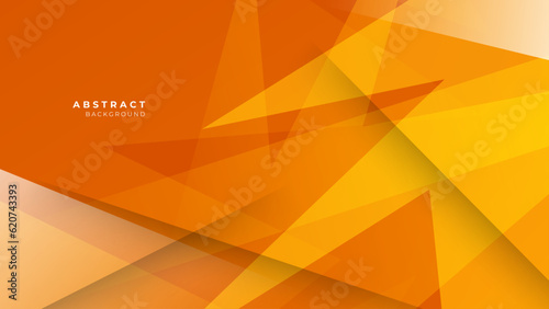 Memphis orange geometric shapes light background vector. Modern diagonal presentation background.