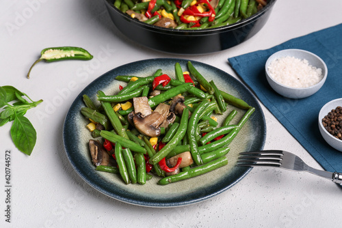 Healthy green bean stir-fry...