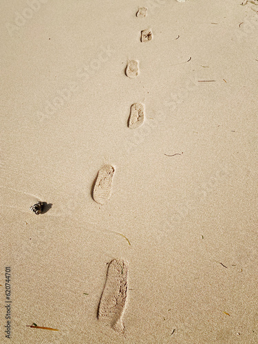Footsteps in beach