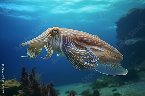 Picture of a cuttlefish (common cuttlefish) underwater © نيلو ڤر