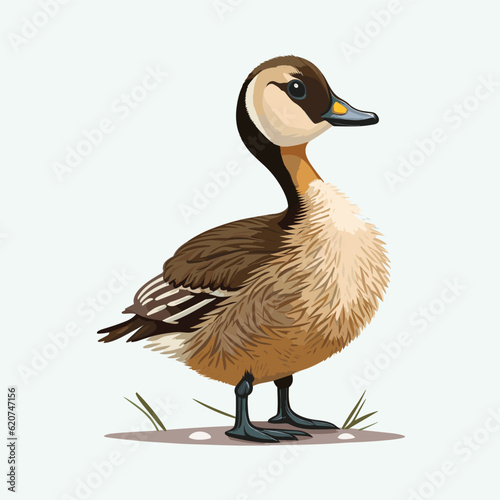 vector cute goose cartoon style