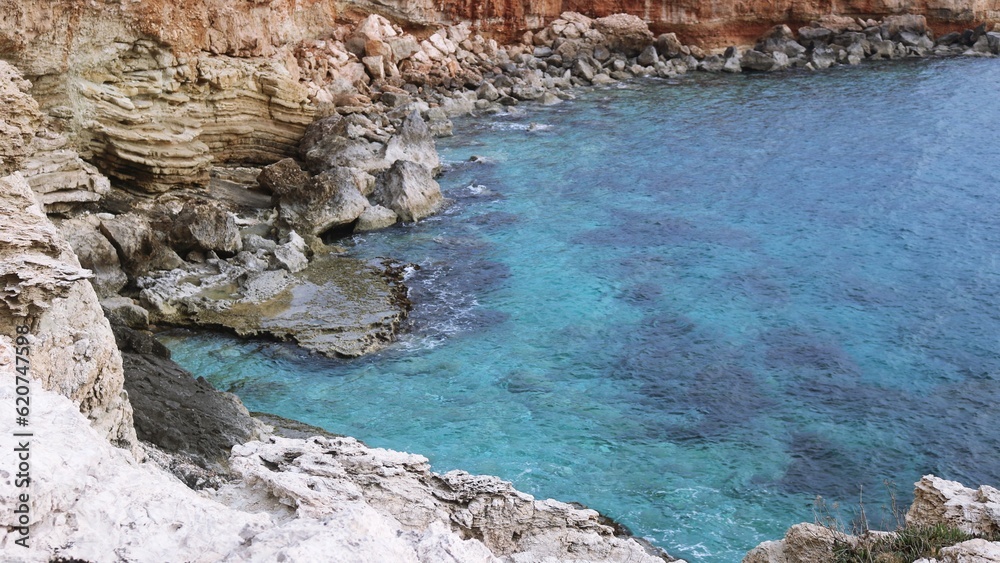 Obraz premium Rocky coast in Cyprus