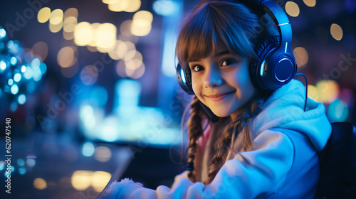 Boundless Imagination: Female Child Gamer Streams Gaming Adventures with Passion