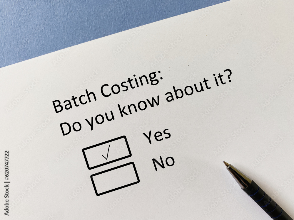 A person is answering question about finance. He knows about batch costing. A person is answering question about finance. He knows about batch costing.