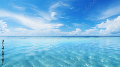 Pristine Waters of the Maldives Hidden Lagoons. Generative Ai © PRI