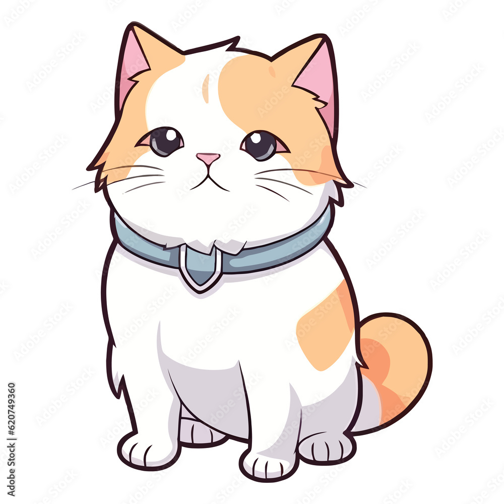 harming Ragamuffin Cat 2D Illustration: A Delightful Portrait of a Cute Feline Companion harming Ragamuffin Cat 2D Illustration: A Delightful Portrait of a Cute Feline Companion