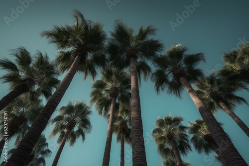Image of palm trees, separated from the background. Generative AI © Landon