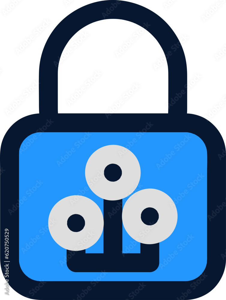 Padlock icon isolated on white background. Flat design, Clean and Minimal style Padlock icon isolated on white background. Flat design, Clean and Minimal style