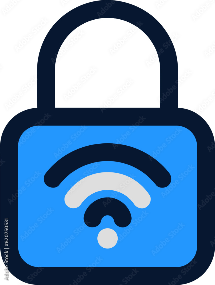 Padlock icon isolated on white background. Flat design, Clean and Minimal style Padlock icon isolated on white background. Flat design, Clean and Minimal style