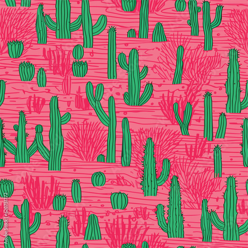 Seamless Colorful Cactus Pattern.

Seamless pattern of Cactus in colorful style. Add color to your digital project with our pattern!