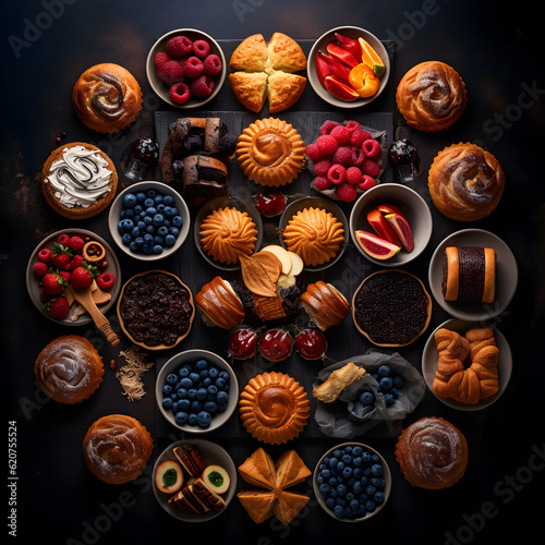 muffins with various delectable toppings