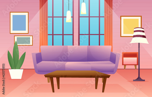Retro Interiors at Home Background
